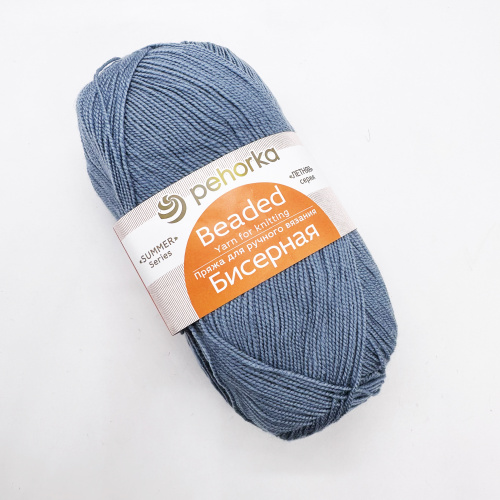 Купить пряжу ПЕХОРСКИЙ ТЕКСТИЛЬ Бисерная цвет 39-Серо-голубой производства фабрики ПЕХОРСКИЙ ТЕКСТИЛЬ