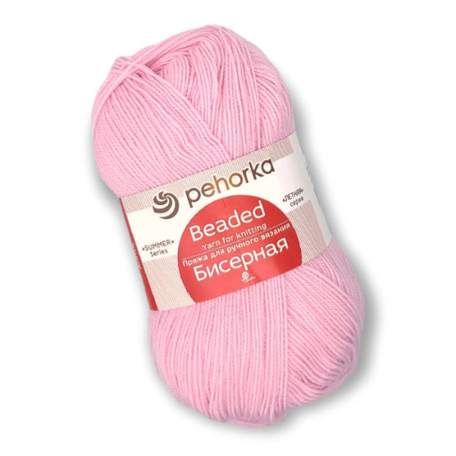 Купить пряжу ПЕХОРСКИЙ ТЕКСТИЛЬ Бисерная цвет 76-Розовый бутон производства фабрики ПЕХОРСКИЙ ТЕКСТИЛЬ