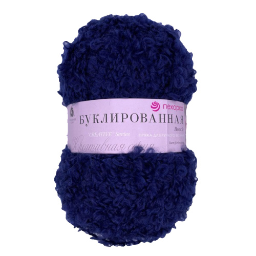 Купить пряжу ПЕХОРСКИЙ ТЕКСТИЛЬ Буклированная цвет 04-Т.Синий производства фабрики ПЕХОРСКИЙ ТЕКСТИЛЬ