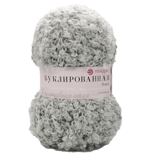 Купить пряжу ПЕХОРСКИЙ ТЕКСТИЛЬ Буклированная цвет 08-Св.серый производства фабрики ПЕХОРСКИЙ ТЕКСТИЛЬ
