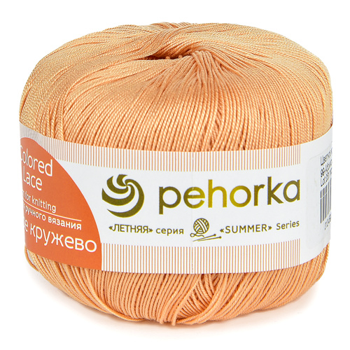 Купить пряжу ПЕХОРСКИЙ ТЕКСТИЛЬ Цветное Кружево цвет 99-Абрикос производства фабрики ПЕХОРСКИЙ ТЕКСТИЛЬ