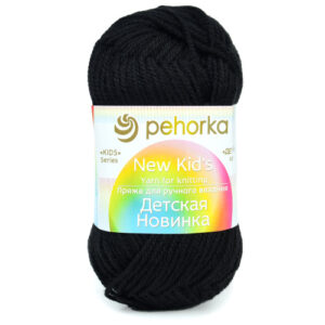 Купить пряжу ПЕХОРСКИЙ ТЕКСТИЛЬ Детская Новинка цвет 02-Чёрный производства фабрики ПЕХОРСКИЙ ТЕКСТИЛЬ