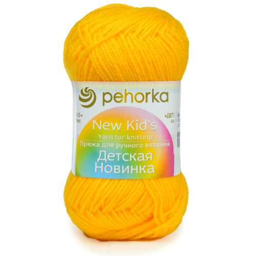 Купить пряжу ПЕХОРСКИЙ ТЕКСТИЛЬ Детская Новинка цвет 12-Желток производства фабрики ПЕХОРСКИЙ ТЕКСТИЛЬ