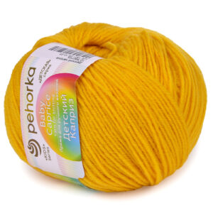 Купить пряжу ПЕХОРСКИЙ ТЕКСТИЛЬ Детский Каприз цвет 12-Желток производства фабрики ПЕХОРСКИЙ ТЕКСТИЛЬ