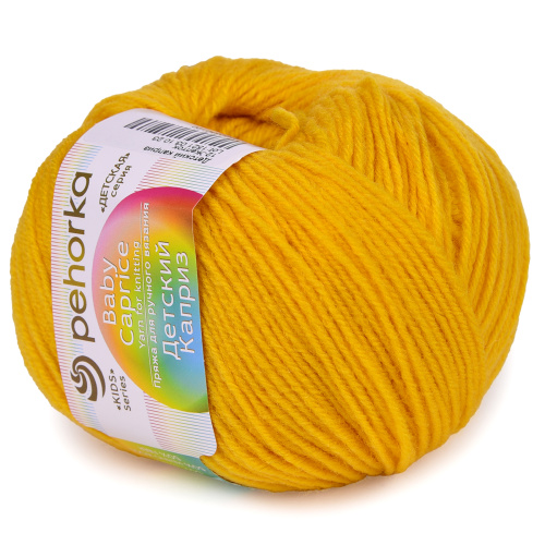 Купить пряжу ПЕХОРСКИЙ ТЕКСТИЛЬ Детский Каприз цвет 12-Желток производства фабрики ПЕХОРСКИЙ ТЕКСТИЛЬ