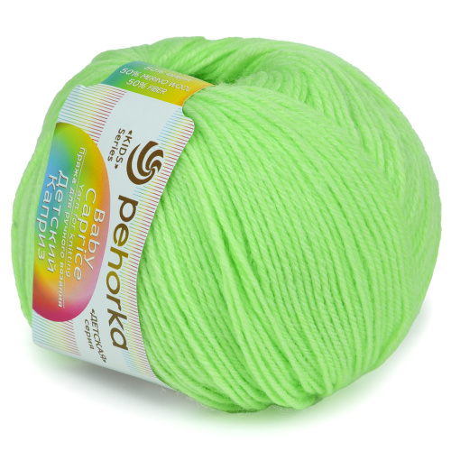 Купить пряжу ПЕХОРСКИЙ ТЕКСТИЛЬ Детский Каприз цвет 193-Св.салат производства фабрики ПЕХОРСКИЙ ТЕКСТИЛЬ