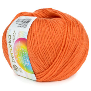 Купить пряжу ПЕХОРСКИЙ ТЕКСТИЛЬ Детский Каприз цвет 284-Оранжевый производства фабрики ПЕХОРСКИЙ ТЕКСТИЛЬ