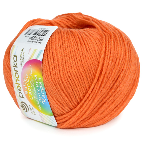 Купить пряжу ПЕХОРСКИЙ ТЕКСТИЛЬ Детский Каприз цвет 284-Оранжевый производства фабрики ПЕХОРСКИЙ ТЕКСТИЛЬ