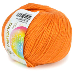 Купить пряжу ПЕХОРСКИЙ ТЕКСТИЛЬ Детский Каприз цвет 485-Жёлто-оранжевый производства фабрики ПЕХОРСКИЙ ТЕКСТИЛЬ