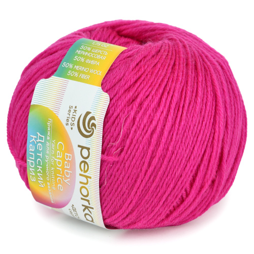 Купить пряжу ПЕХОРСКИЙ ТЕКСТИЛЬ Детский Каприз цвет 84-Малиновый мусс производства фабрики ПЕХОРСКИЙ ТЕКСТИЛЬ