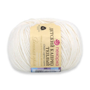 Купить пряжу ПЕХОРСКИЙ ТЕКСТИЛЬ Детский Каприз Тёплый цвет 01-Белый производства фабрики ПЕХОРСКИЙ ТЕКСТИЛЬ