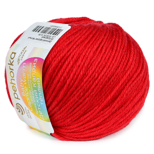 Купить пряжу ПЕХОРСКИЙ ТЕКСТИЛЬ Детский Каприз Тёплый цвет 06-Красный производства фабрики ПЕХОРСКИЙ ТЕКСТИЛЬ
