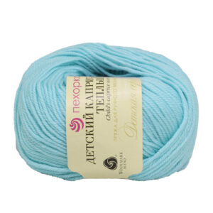 Купить пряжу ПЕХОРСКИЙ ТЕКСТИЛЬ Детский Каприз Тёплый цвет 222-Голубая бирюза производства фабрики ПЕХОРСКИЙ ТЕКСТИЛЬ