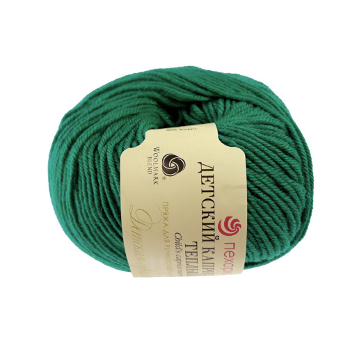 Купить пряжу ПЕХОРСКИЙ ТЕКСТИЛЬ Детский Каприз Тёплый цвет 511-Зелёнка производства фабрики ПЕХОРСКИЙ ТЕКСТИЛЬ