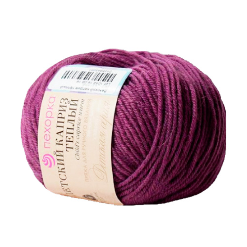 Купить пряжу ПЕХОРСКИЙ ТЕКСТИЛЬ Детский Каприз Тёплый цвет 525-Св.слива производства фабрики ПЕХОРСКИЙ ТЕКСТИЛЬ