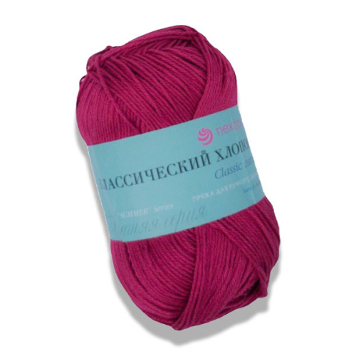 Купить пряжу ПЕХОРСКИЙ ТЕКСТИЛЬ Классический Хлопок цвет 439-Малиновый производства фабрики ПЕХОРСКИЙ ТЕКСТИЛЬ