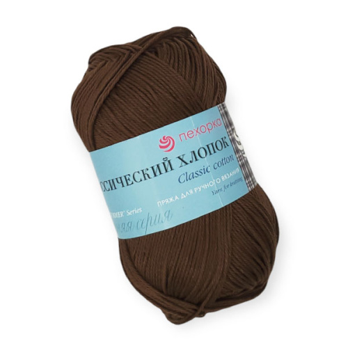 Купить пряжу ПЕХОРСКИЙ ТЕКСТИЛЬ Классический Хлопок цвет 513-Кора производства фабрики ПЕХОРСКИЙ ТЕКСТИЛЬ