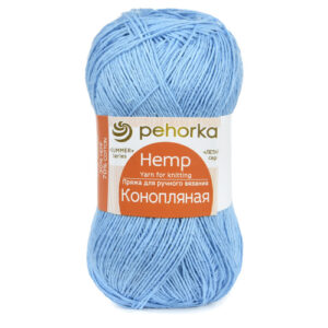 Купить пряжу ПЕХОРСКИЙ ТЕКСТИЛЬ Конопляная цвет 05-Голубой производства фабрики ПЕХОРСКИЙ ТЕКСТИЛЬ