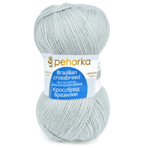 Купить пряжу ПЕХОРСКИЙ ТЕКСТИЛЬ Кроссбред Бразилии цвет 08-Св.серый производства фабрики ПЕХОРСКИЙ ТЕКСТИЛЬ