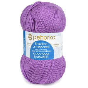 Купить пряжу ПЕХОРСКИЙ ТЕКСТИЛЬ Кроссбред Бразилии цвет 179-Фиалка производства фабрики ПЕХОРСКИЙ ТЕКСТИЛЬ