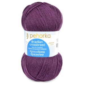 Купить пряжу ПЕХОРСКИЙ ТЕКСТИЛЬ Кроссбред Бразилии цвет 191-Ежевика производства фабрики ПЕХОРСКИЙ ТЕКСТИЛЬ
