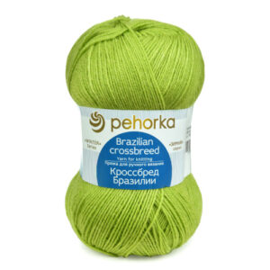 Купить пряжу ПЕХОРСКИЙ ТЕКСТИЛЬ Кроссбред Бразилии цвет 382-Яр.саванна производства фабрики ПЕХОРСКИЙ ТЕКСТИЛЬ