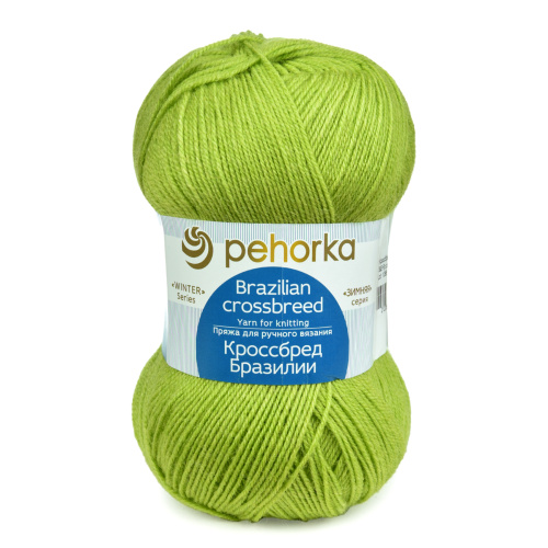 Купить пряжу ПЕХОРСКИЙ ТЕКСТИЛЬ Кроссбред Бразилии цвет 382-Яр.саванна производства фабрики ПЕХОРСКИЙ ТЕКСТИЛЬ