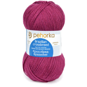 Купить пряжу ПЕХОРСКИЙ ТЕКСТИЛЬ Кроссбред Бразилии цвет 439-Малиновый производства фабрики ПЕХОРСКИЙ ТЕКСТИЛЬ