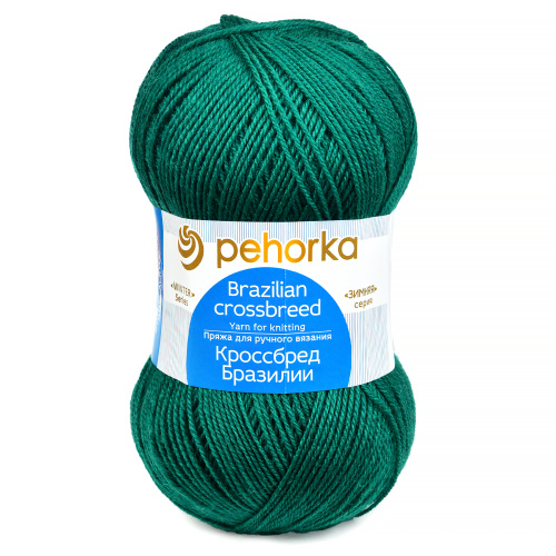 Купить пряжу ПЕХОРСКИЙ ТЕКСТИЛЬ Кроссбред Бразилии цвет 591-Лагуна производства фабрики ПЕХОРСКИЙ ТЕКСТИЛЬ