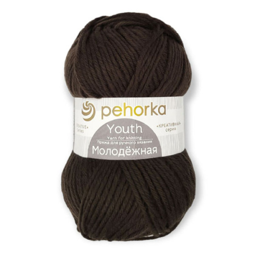 Купить пряжу ПЕХОРСКИЙ ТЕКСТИЛЬ Молодёжная цвет 17-Шоколад производства фабрики ПЕХОРСКИЙ ТЕКСТИЛЬ