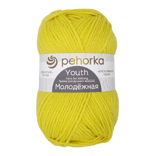 Купить пряжу ПЕХОРСКИЙ ТЕКСТИЛЬ Молодёжная цвет 27-Лимон производства фабрики ПЕХОРСКИЙ ТЕКСТИЛЬ