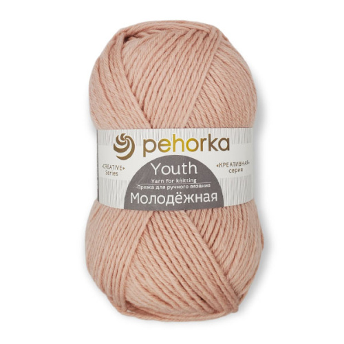Купить пряжу ПЕХОРСКИЙ ТЕКСТИЛЬ Молодёжная цвет 72-Св.Персик производства фабрики ПЕХОРСКИЙ ТЕКСТИЛЬ