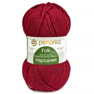 Купить пряжу ПЕХОРСКИЙ ТЕКСТИЛЬ Народная цвет 272-Вишня производства фабрики ПЕХОРСКИЙ ТЕКСТИЛЬ