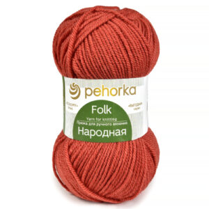 Купить пряжу ПЕХОРСКИЙ ТЕКСТИЛЬ Народная цвет 30-Св.теракот производства фабрики ПЕХОРСКИЙ ТЕКСТИЛЬ
