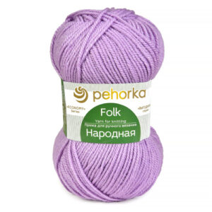 Купить пряжу ПЕХОРСКИЙ ТЕКСТИЛЬ Народная цвет 329-Лаванда производства фабрики ПЕХОРСКИЙ ТЕКСТИЛЬ