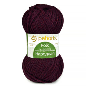 Купить пряжу ПЕХОРСКИЙ ТЕКСТИЛЬ Народная цвет 42-Слива производства фабрики ПЕХОРСКИЙ ТЕКСТИЛЬ