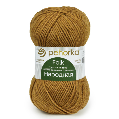 Купить пряжу ПЕХОРСКИЙ ТЕКСТИЛЬ Народная цвет 447-Горчица производства фабрики ПЕХОРСКИЙ ТЕКСТИЛЬ