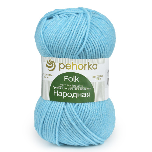 Купить пряжу ПЕХОРСКИЙ ТЕКСТИЛЬ Народная цвет 73-Айсберг производства фабрики ПЕХОРСКИЙ ТЕКСТИЛЬ