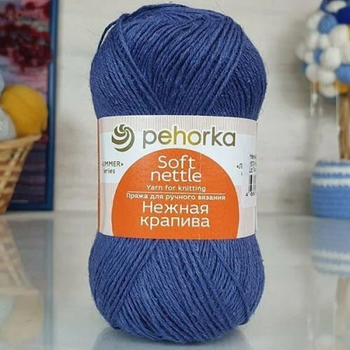 Купить пряжу ПЕХОРСКИЙ ТЕКСТИЛЬ Нежная крапива цвет 1570-Космическое небо производства фабрики ПЕХОРСКИЙ ТЕКСТИЛЬ