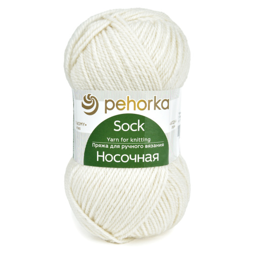 Купить пряжу ПЕХОРСКИЙ ТЕКСТИЛЬ Носочная цвет 01-Белый производства фабрики ПЕХОРСКИЙ ТЕКСТИЛЬ