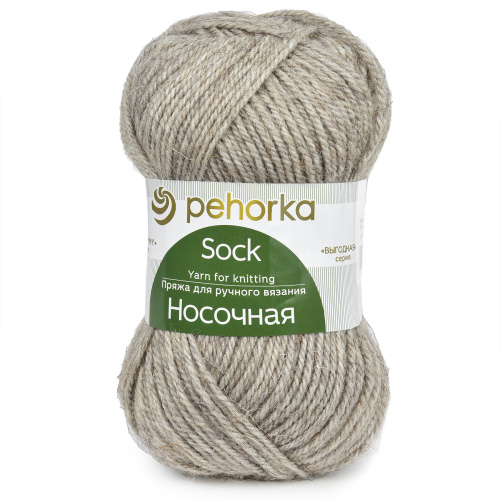 Купить пряжу ПЕХОРСКИЙ ТЕКСТИЛЬ Носочная цвет 371-Натуральный серый производства фабрики ПЕХОРСКИЙ ТЕКСТИЛЬ