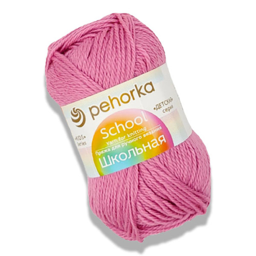 Купить пряжу ПЕХОРСКИЙ ТЕКСТИЛЬ Школьная цвет 11-Яр. Розовый производства фабрики ПЕХОРСКИЙ ТЕКСТИЛЬ