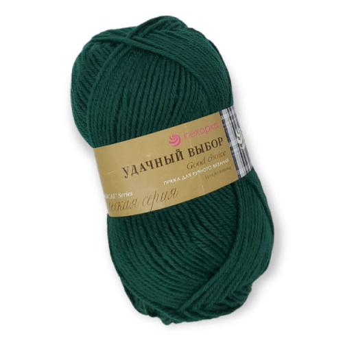 Купить пряжу ПЕХОРСКИЙ ТЕКСТИЛЬ Удачный Выбор цвет 376-Нефрит производства фабрики ПЕХОРСКИЙ ТЕКСТИЛЬ