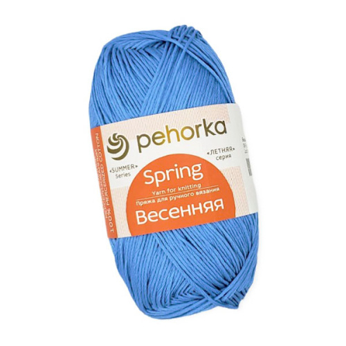 Купить пряжу ПЕХОРСКИЙ ТЕКСТИЛЬ Весенняя цвет 05-Голубой производства фабрики ПЕХОРСКИЙ ТЕКСТИЛЬ