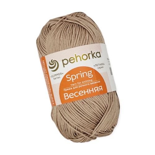 Купить пряжу ПЕХОРСКИЙ ТЕКСТИЛЬ Весенняя цвет 124-Песочный производства фабрики ПЕХОРСКИЙ ТЕКСТИЛЬ