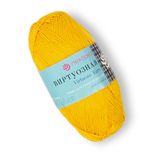 Купить пряжу ПЕХОРСКИЙ ТЕКСТИЛЬ Виртуозная цвет 12-Желток производства фабрики ПЕХОРСКИЙ ТЕКСТИЛЬ