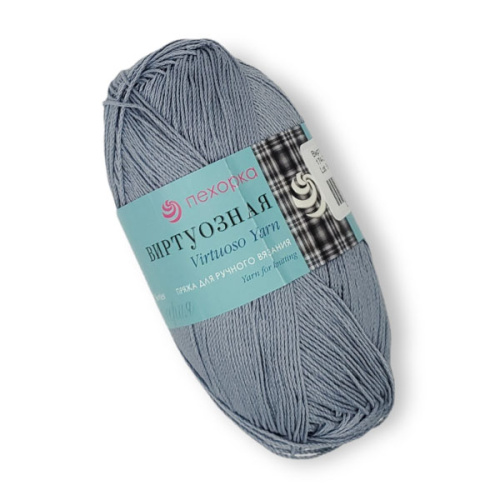 Купить пряжу ПЕХОРСКИЙ ТЕКСТИЛЬ Виртуозная цвет 174-Стальной производства фабрики ПЕХОРСКИЙ ТЕКСТИЛЬ