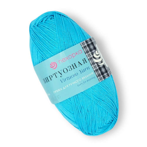 Купить пряжу ПЕХОРСКИЙ ТЕКСТИЛЬ Виртуозная цвет 223-Св.бирюза производства фабрики ПЕХОРСКИЙ ТЕКСТИЛЬ