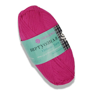 Купить пряжу ПЕХОРСКИЙ ТЕКСТИЛЬ Виртуозная цвет 439-Малиновый производства фабрики ПЕХОРСКИЙ ТЕКСТИЛЬ