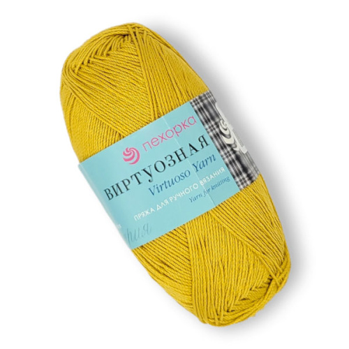 Купить пряжу ПЕХОРСКИЙ ТЕКСТИЛЬ Виртуозная цвет 447-Горчица производства фабрики ПЕХОРСКИЙ ТЕКСТИЛЬ
